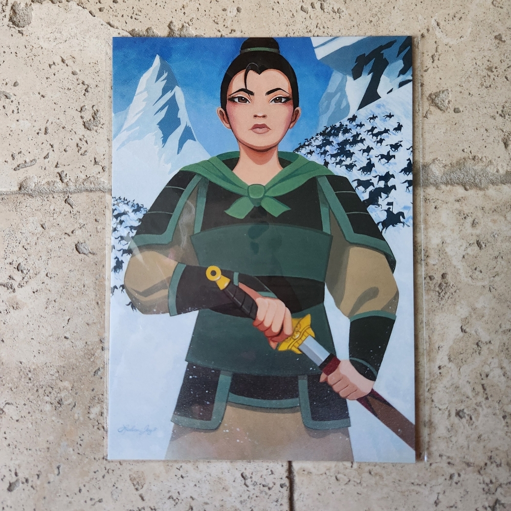 NWT Disney Wonderground Mulan Ping Warrior Postcard